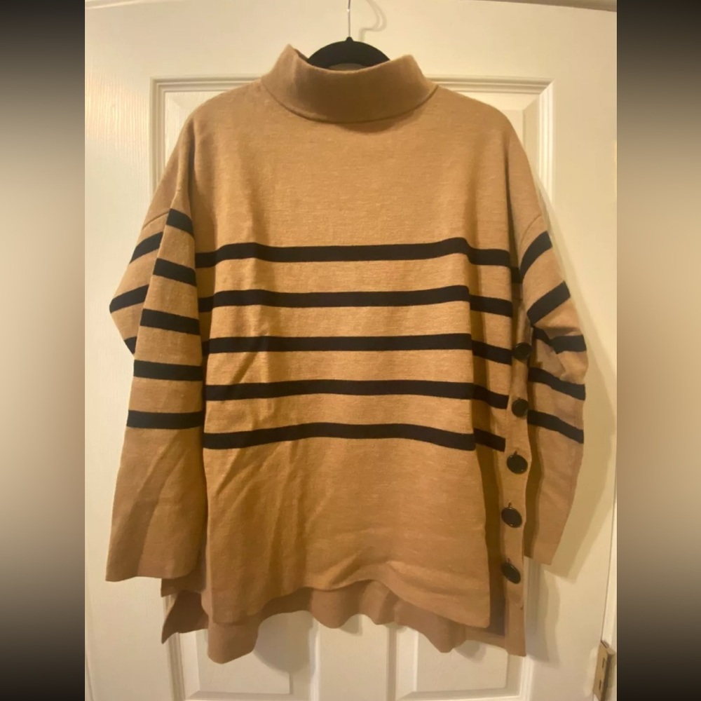 Basler Roll Mock Neck Wool Sweater Women's Size L